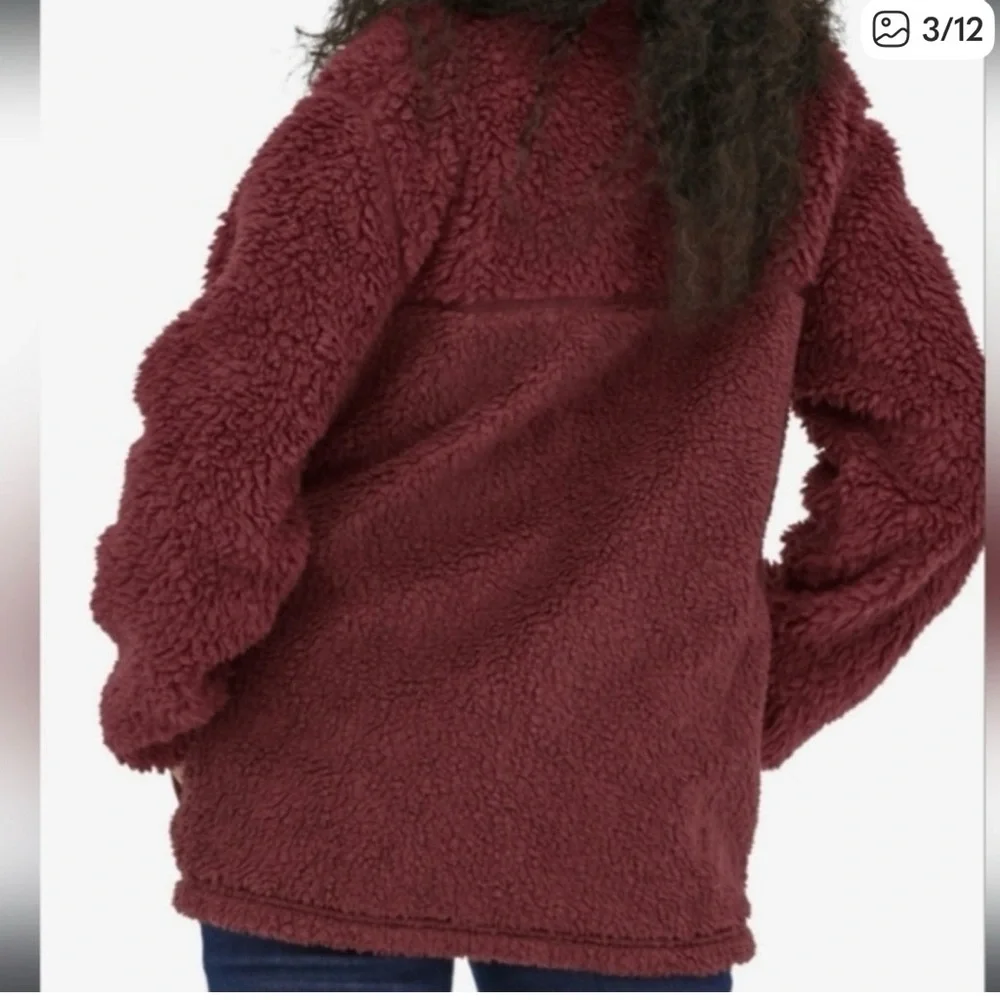 Patagonia Retro-X Burgundy Sherpa Jacket - Picture 3 of 5